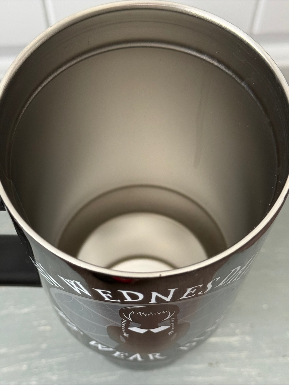 On Wednesdays We Wear Black Steel Tumbler 40oz - Picture 4 of 7